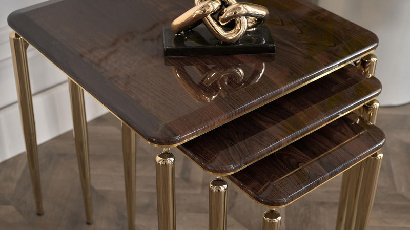 Plaza Nesting Table (Plaza Walnut) - Lara FurnitureEnd Table