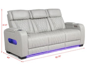 L401 - Polax Grey Power Sofa W/ PWR Headrest - L401-3
