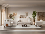 Polo Convertible Loveseat in Cream - 200-ST-POL-FLORIA 04-2