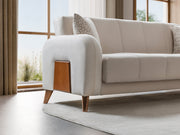 Polo Convertible Loveseat in Cream - 200-ST-POL-FLORIA 04-2