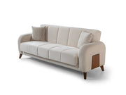 Polo Convertible Sofa in Cream - 200-ST-POL-FLORIA 04-3