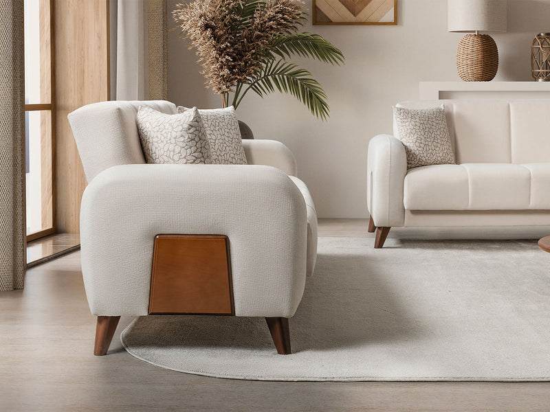 Polo Convertible Sofa in Cream - 200-ST-POL-FLORIA 04-3