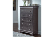 Pompei Metallic Grey King Bed Group With Led - POMPEI-GR-KBG-N