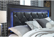 Pompei Metallic Grey Queen Bed With Led - POMPEI-GR-QB-N