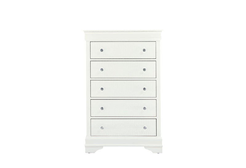 Pompei Metallic White Chest - POMPEI-METALLIC WHITE-CH-N