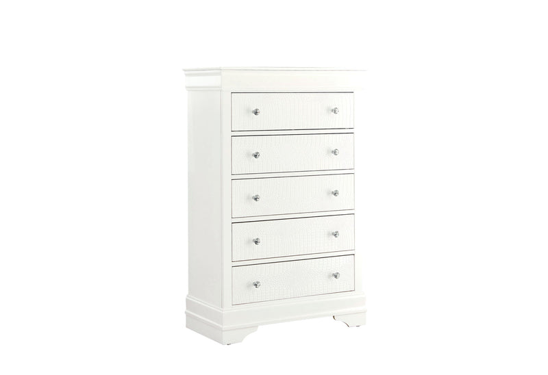 Pompei Metallic White Chest - POMPEI-METALLIC WHITE-CH-N