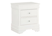 Pompei Metallic White Nightstand - POMPEI-METALLIC WHITE-NS-N
