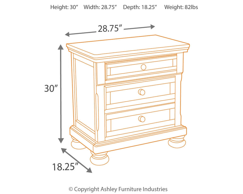 Porter Queen Panel Bed with Mirrored Dresser, Chest and 2 Nightstands in Rustic Brown - PKG006290