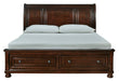 Porter Rustic Brown Footboard Storage Sleigh Platform Bedroom Set - Gate FurnitureBedroom Set