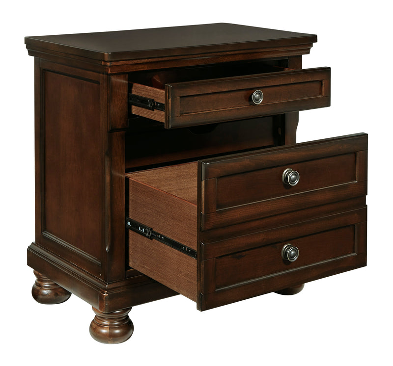 Porter Rustic Brown Footboard Storage Sleigh Platform Bedroom Set - Gate FurnitureBedroom Set