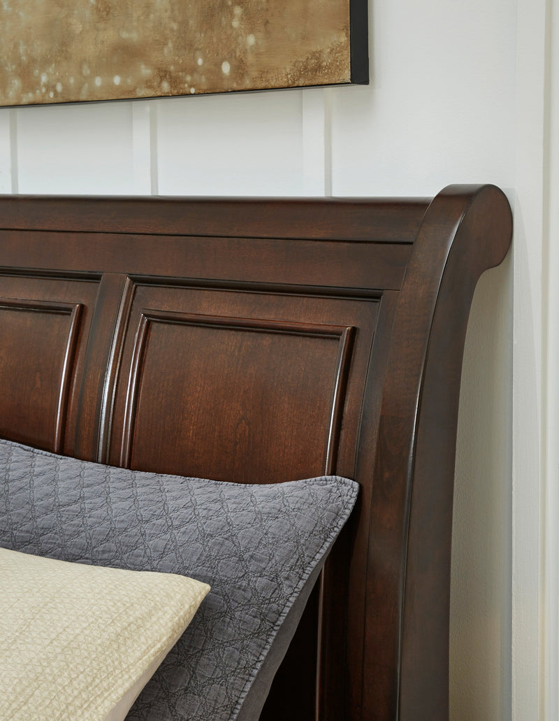 Porter Rustic Brown Footboard Storage Sleigh Platform Bedroom Set - Gate FurnitureBedroom Set