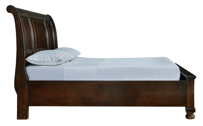 Porter Rustic Brown Footboard Storage Sleigh Platform Bedroom Set - Gate FurnitureBedroom Set