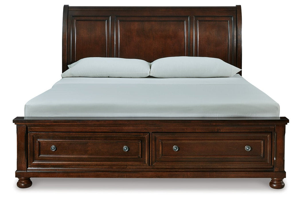 Porter Rustic Brown King Sleigh Bed - Gate FurnitureKing Bed