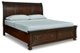 Porter Rustic Brown King Sleigh Bed - Gate FurnitureKing Bed