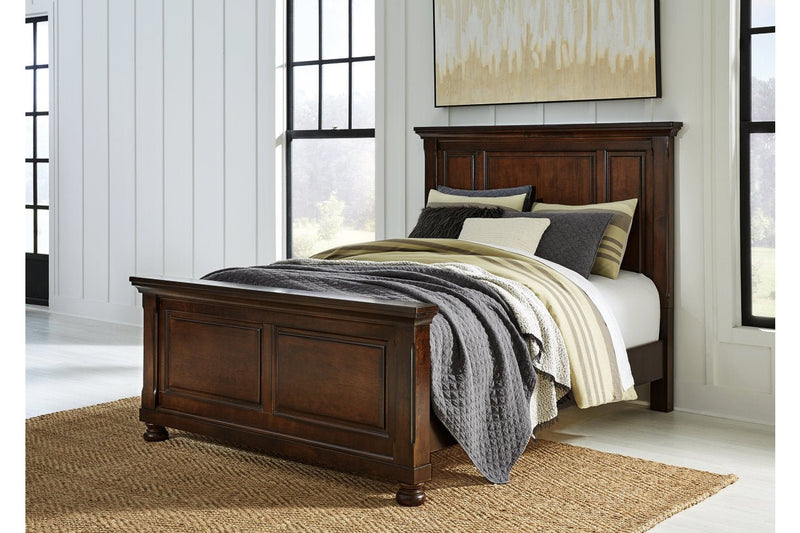 Porter Rustic Brown Queen Panel Bed - Lara FurnitureQueen Bed