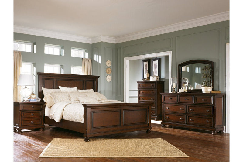 Porter Rustic Brown Queen Panel Bed - Lara FurnitureQueen Bed