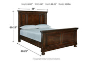 Porter Rustic Brown Queen Panel Bed - Lara FurnitureQueen Bed