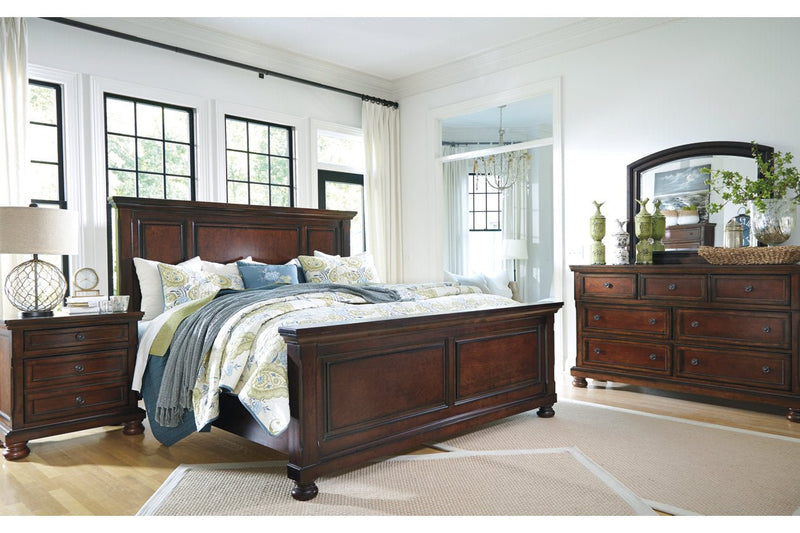 Porter Rustic Brown Queen Panel Bed - Lara FurnitureQueen Bed