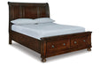Porter Rustic Brown Queen Sleigh Bed - Gate FurnitureQueen Bed