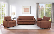 Portland Boucle Upholstered Sleeper Sofa Bed Copper - 350145