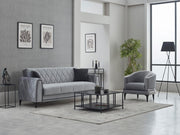 Porto Convertible Loveseat in Light Grey - 200-SIM-POR-VELVET405-2