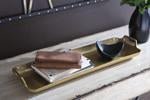 Posy Gold Finish Tray - Lara FurnitureTray