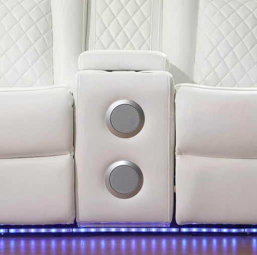 Power Loveseat W/ PWR Headrest (White) - L447-2