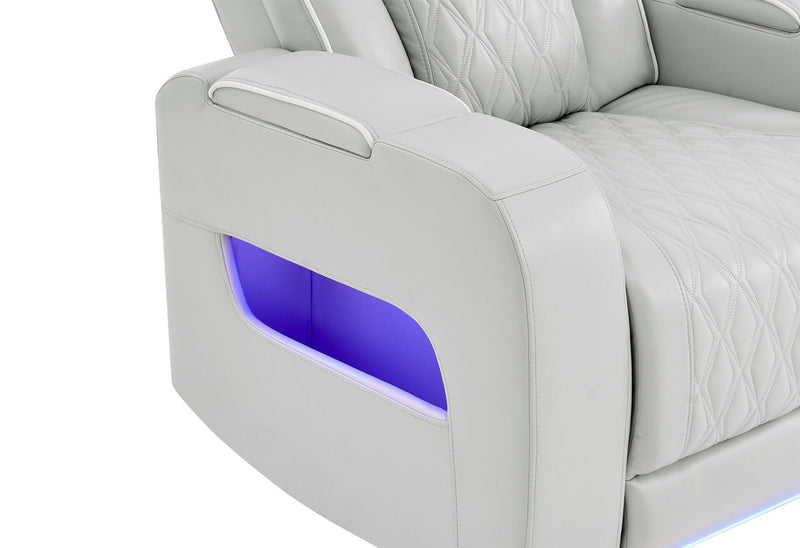 U8611 Blanche Silver P2 Pwr Rec Sofa/Pwr Con Rec Loveseat/Pwr Rec - U8611-BLANCHE SIL-P2 PRS/PCRLS/PR