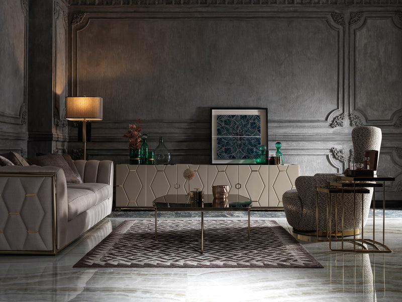 Prag 101" Wide Tuxedo Arm Sofa - Sofas