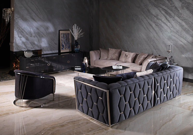 Prag 101" Wide Tuxedo Arm Sofa - Sofas