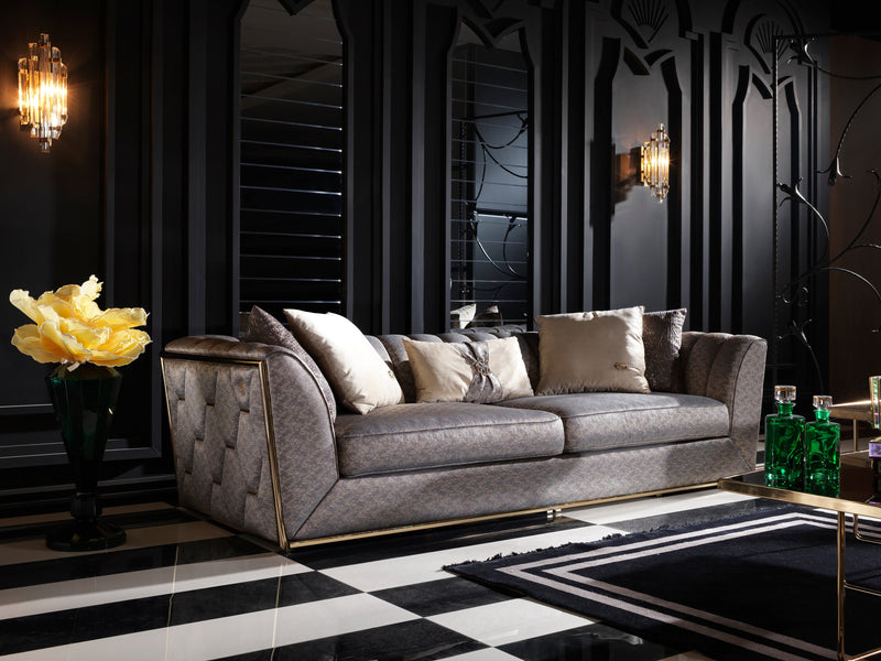 Prag 101" Wide Tuxedo Arm Sofa - Sofas