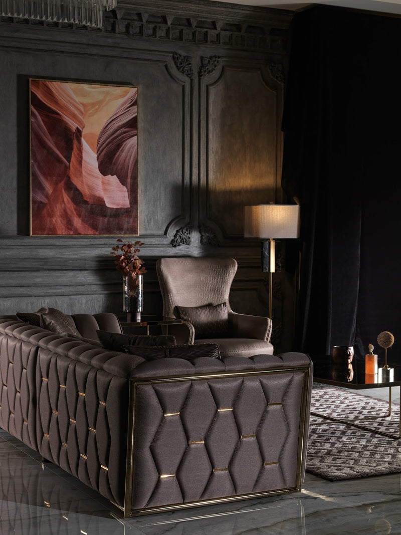 Prag 101" Wide Tuxedo Arm Sofa - Sofas