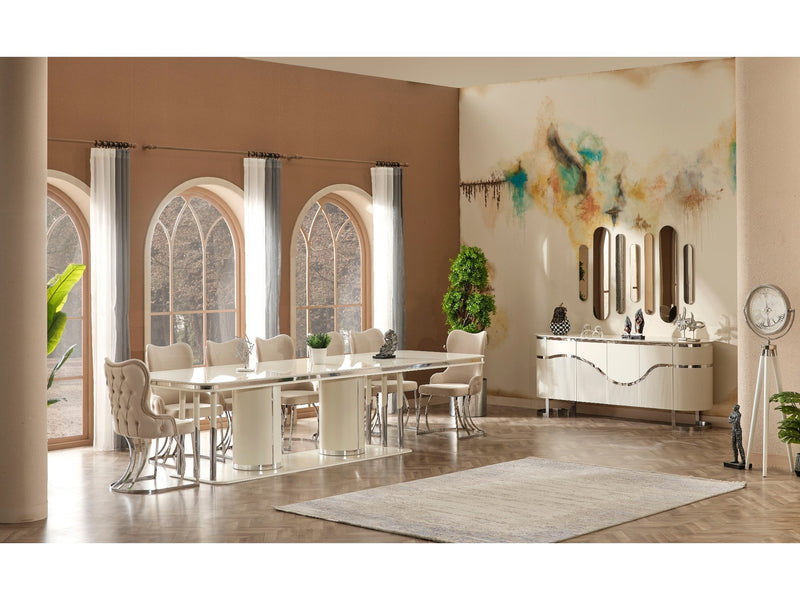 Prag Diningroom (Dining Chair & Dining Table) - For 8 People - 115-PRA-SET-8
