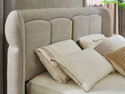 Prag Max Bedroom (Queen Frame With Headboard & Dresser With Mirror & Ottoman & 2 Nightstand) - 200-MAX-PRA-150-QB-SET