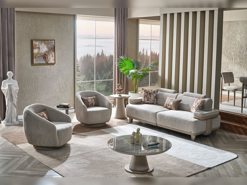 Prag Max Convertible Loveseat in Beige - 200-MAX-PRA-PRAG01-2
