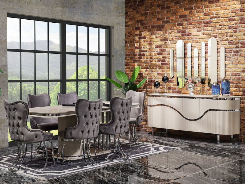 Pragka 20" Wide Tufted Dining Chair - Dining Chairs