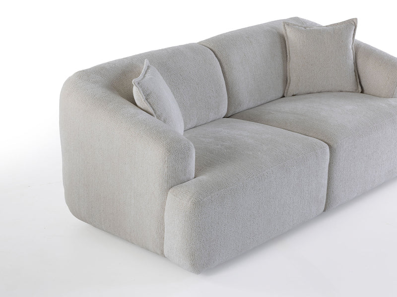 Pralin 4-pieces (2 Sofa & 2 Chair) Livingroom in Cream - 200-ZEN-PRA-CRE-3311