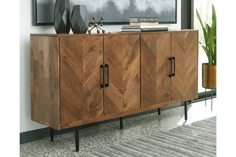Prattville Brown Accent Cabinet - Lara FurnitureCabinet