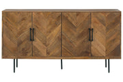 Prattville Brown Accent Cabinet - Lara FurnitureCabinet