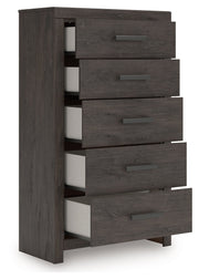 Prendonea Charcoal Chest of Drawers from Ashley - Lara Furniture