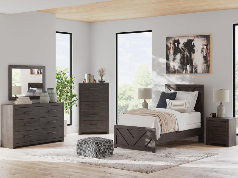 Prendonea Charcoal Nightstand - B3789-92