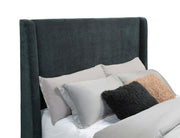 Preston Upholstered California King Audio Flame Visualizer Bed Dark Blue - 305821KW