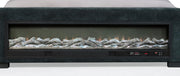 Preston Upholstered California King Audio Flame Visualizer Bed Dark Blue - 305821KW