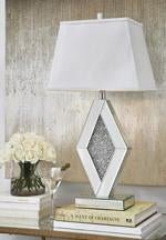 Prunella Silver Finish Table Lamp - Lara FurnitureTable Lamp