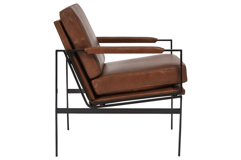 Puckman Brown/Silver Finish Accent Chair - Lara FurnitureAccent Chair