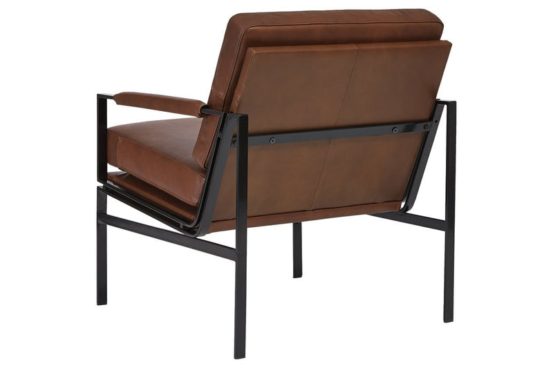 Puckman Brown/Silver Finish Accent Chair - Lara FurnitureAccent Chair