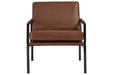 Puckman Brown/Silver Finish Accent Chair - Gate FurnitureAccent Chair