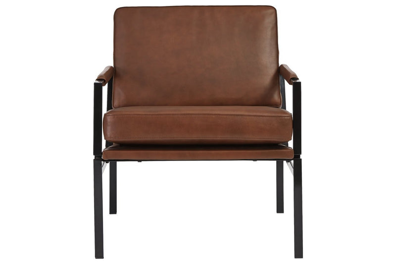Puckman Brown/Silver Finish Accent Chair - Lara FurnitureAccent Chair
