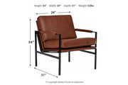 Puckman Brown/Silver Finish Accent Chair - Lara FurnitureAccent Chair
