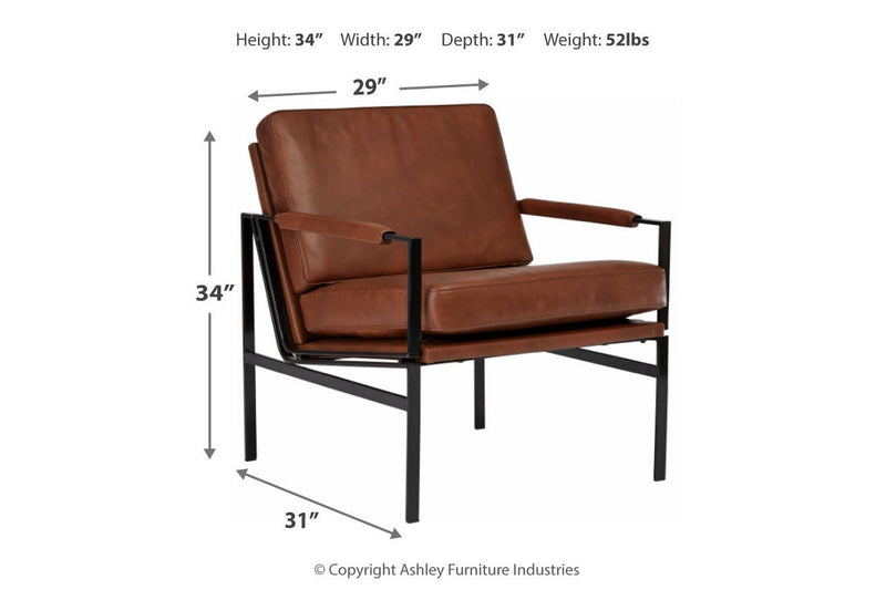 Puckman Brown/Silver Finish Accent Chair - Lara FurnitureAccent Chair